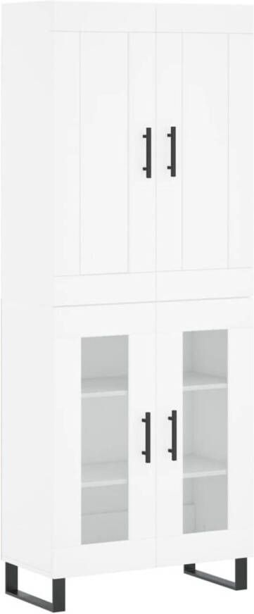 VidaXL -Hoge-kast-69 5x34x180-cm-bewerkt-hout-wit - Foto 2