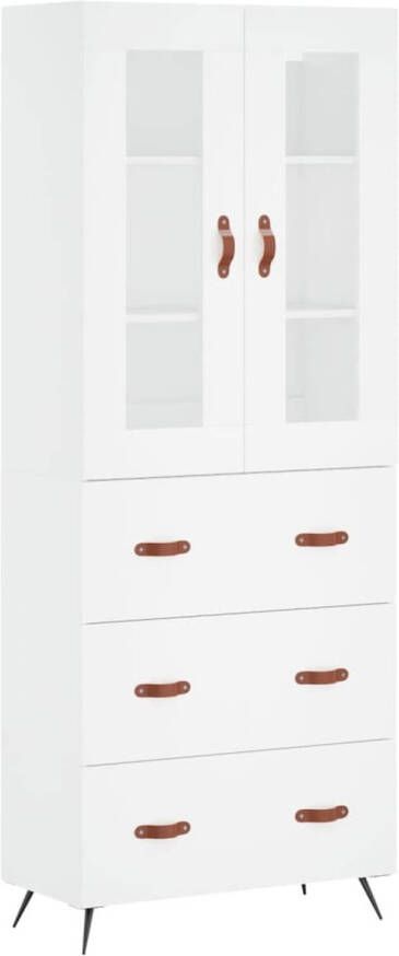 VidaXL -Hoge-kast-69 5x34x180-cm-bewerkt-hout-wit - Foto 3