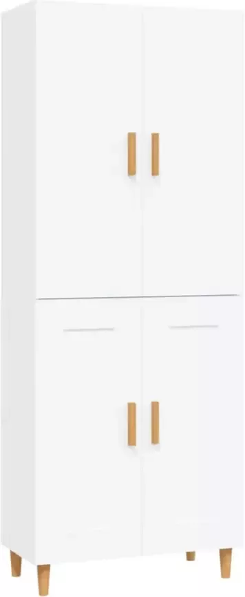 VIDAXL Hoge kast 70x34x180 cm bewerkt hout wit