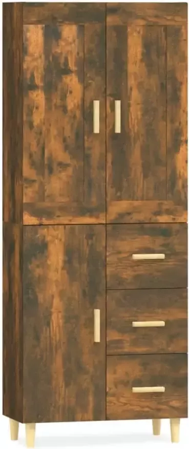 VidaXL Hoge kast bewerkt hout gerookt eikenkleurig - Foto 11