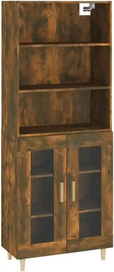VidaXL Hoge kast bewerkt hout gerookt eikenkleurig - Foto 2