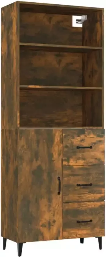 VidaXL Hoge kast bewerkt hout gerookt eikenkleurig - Foto 7