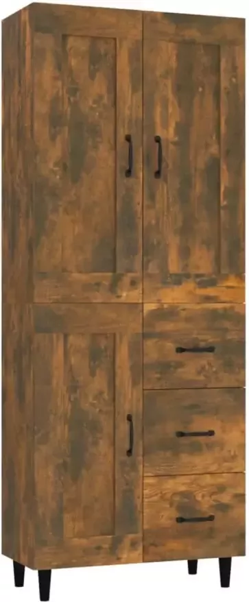 VidaXL Hoge kast bewerkt hout gerookt eikenkleurig - Foto 6