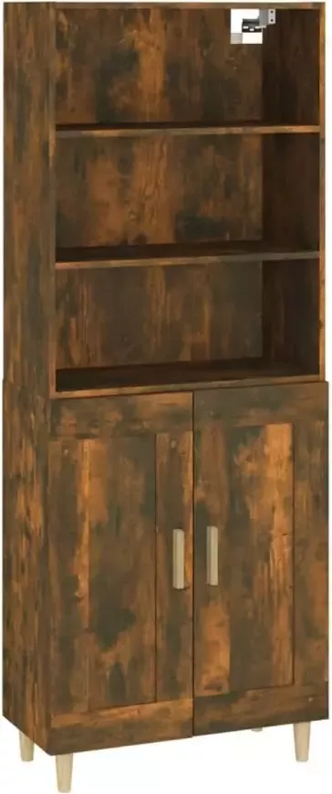 VidaXL Hoge kast bewerkt hout gerookt eikenkleurig - Foto 9