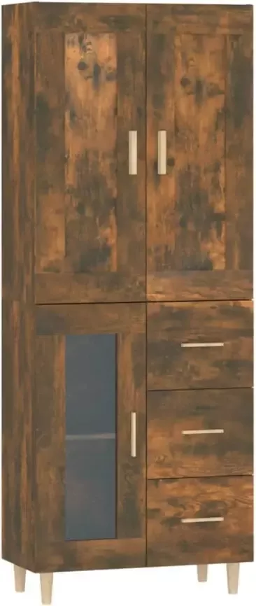 VidaXL Hoge kast bewerkt hout gerookt eikenkleurig - Foto 8