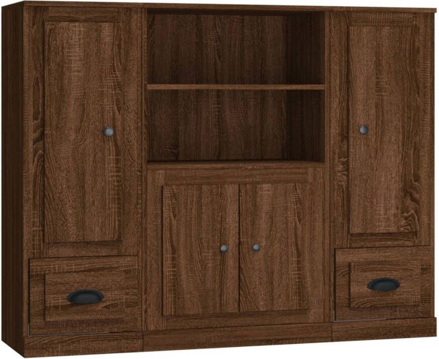 VidaXL -Hoge-kasten-3-st-bewerkt-hout-bruineikenkleurig