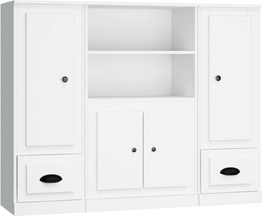 VidaXL -Hoge-kasten-3-st-bewerkt-hout-wit