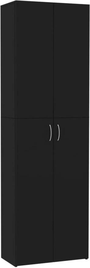 VidaXL -Kantoorkast-60x32x190-cm-bewerkt-hout-zwart