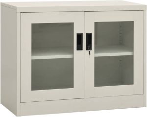 VidaXL Kantoorkast 90x40x70 cm staal lichtgrijs