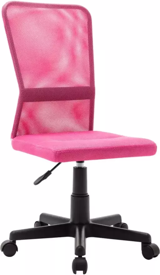 VIDAXL Kantoorstoel 44x52x100 cm mesh stof roze