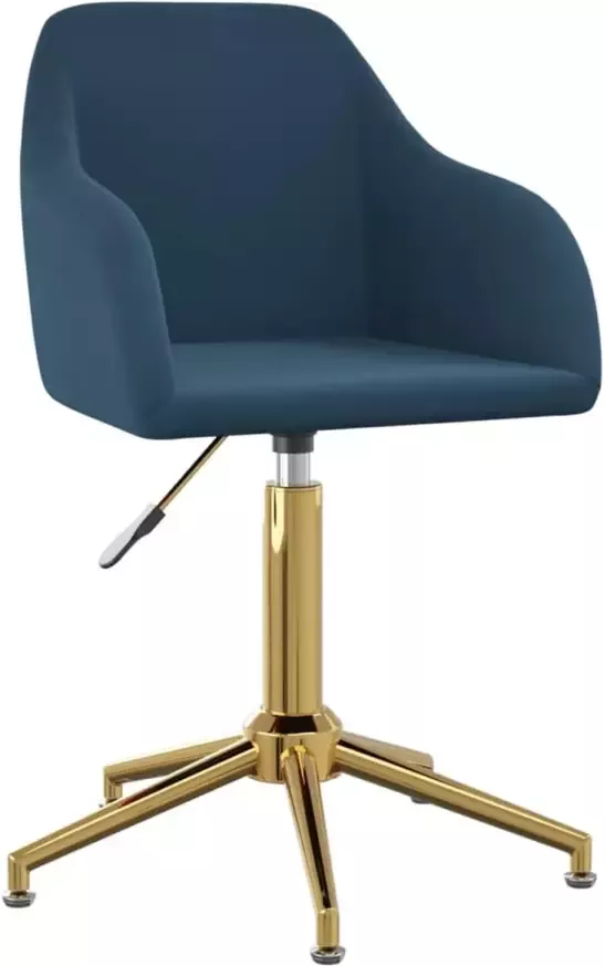Prolenta Premium vidaXL Kantoorstoel draaibaar fluweel blauw - Foto 2
