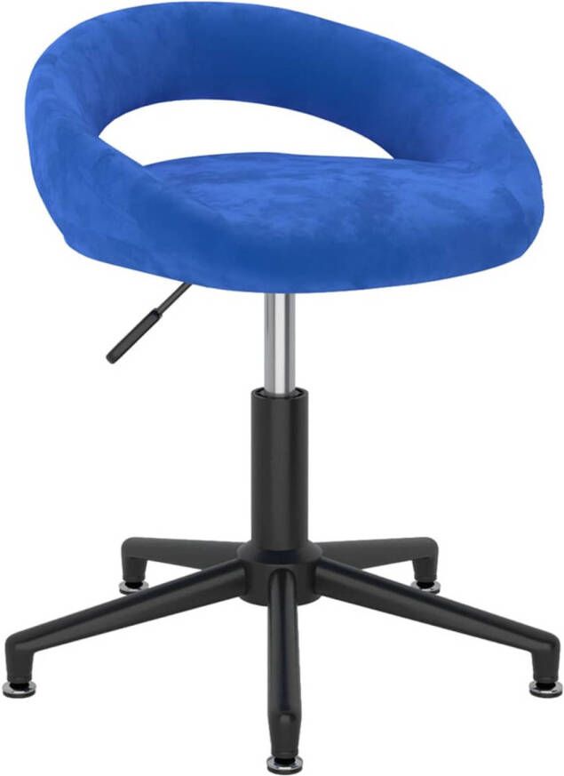 Prolenta Premium vidaXL Kantoorstoel draaibaar fluweel blauw