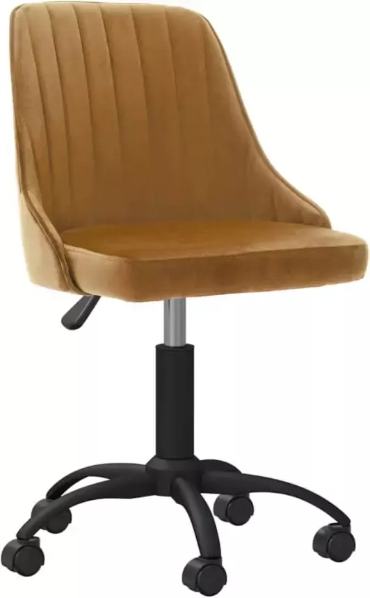 Prolenta Premium vidaXL Kantoorstoel draaibaar fluweel bruin
