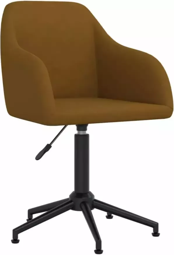 Prolenta Premium vidaXL Kantoorstoel draaibaar fluweel bruin