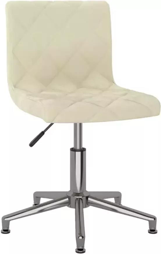 Prolenta Premium vidaXL Kantoorstoel draaibaar fluweel crèmekleurig