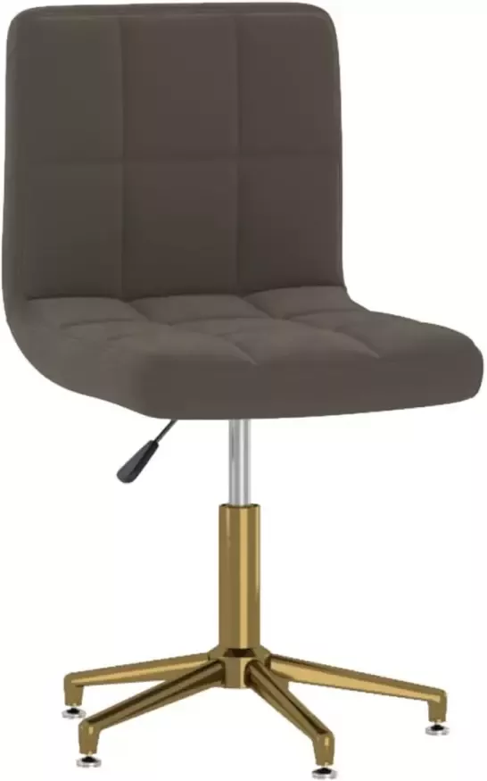 Prolenta Premium vidaXL Kantoorstoel draaibaar fluweel donkergrijs