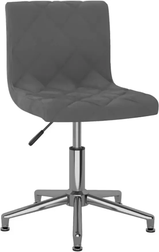 Prolenta Premium vidaXL Kantoorstoel draaibaar fluweel donkergrijs - Foto 1