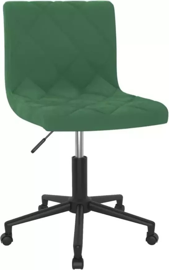 Prolenta Premium vidaXL Kantoorstoel draaibaar fluweel donkergroen - Foto 1