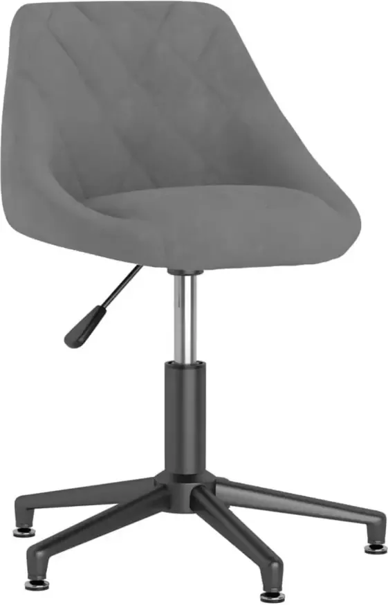 Prolenta Premium vidaXL Kantoorstoel draaibaar fluweel lichtgrijs
