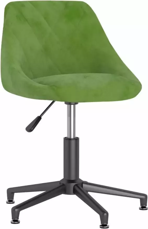 Prolenta Premium Kantoorstoel draaibaar fluweel lichtgroen