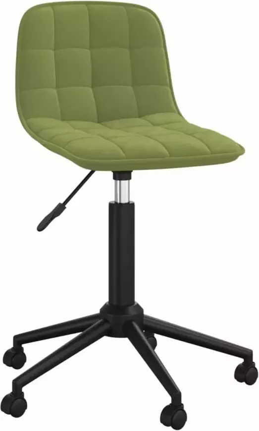 Prolenta Premium vidaXL Kantoorstoel draaibaar fluweel lichtgroen