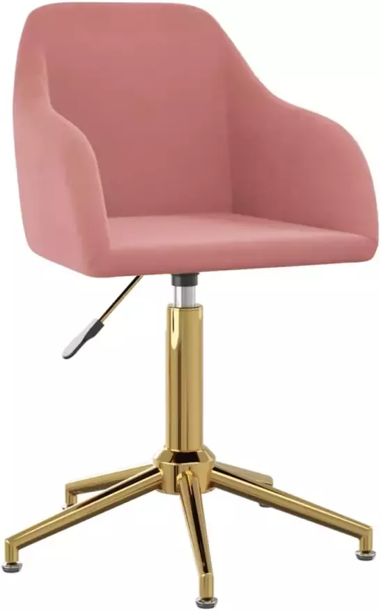 Prolenta Premium vidaXL Kantoorstoel draaibaar fluweel roze - Foto 1