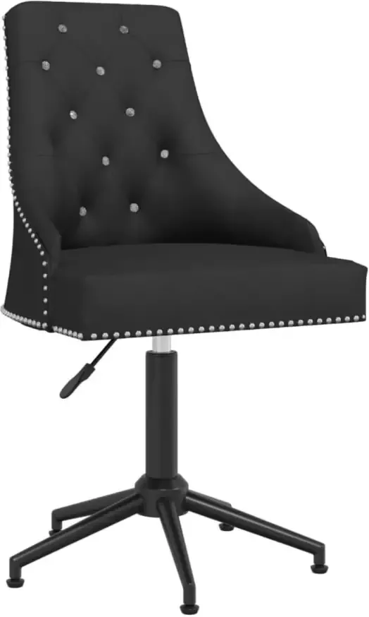 VidaXL Kantoorstoel draaibaar fluweel zwart