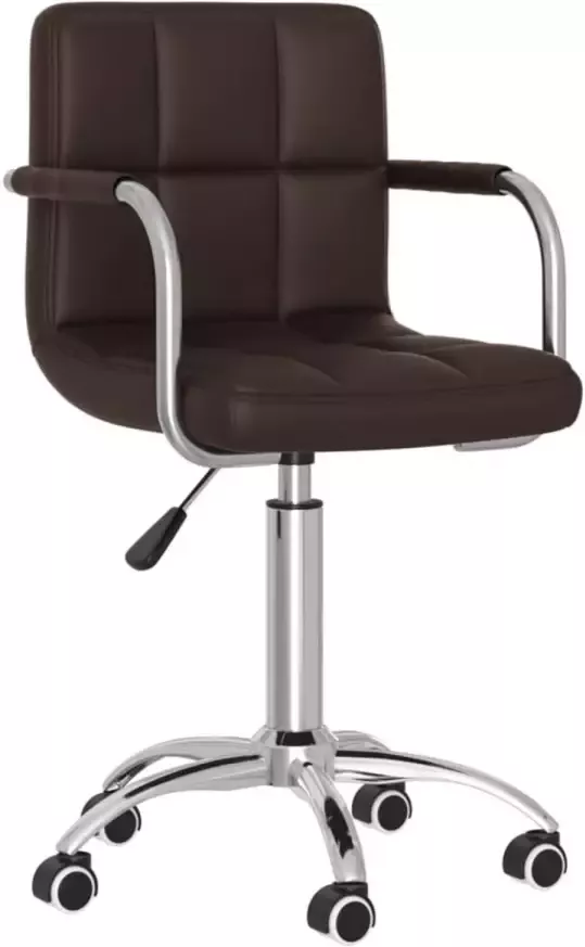 Prolenta Premium vidaXL Kantoorstoel draaibaar kunstleer bruin