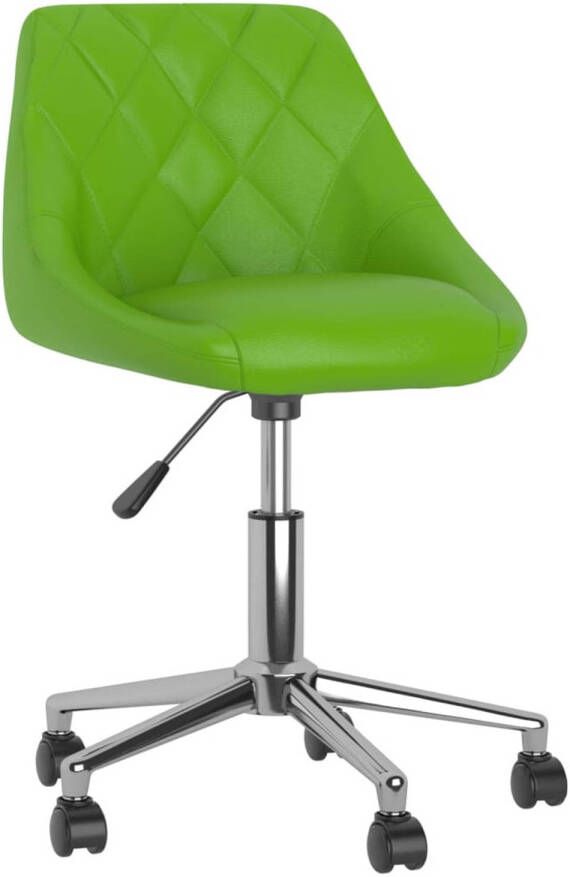 VidaXL Kantoorstoel draaibaar kunstleer groen - Foto 1