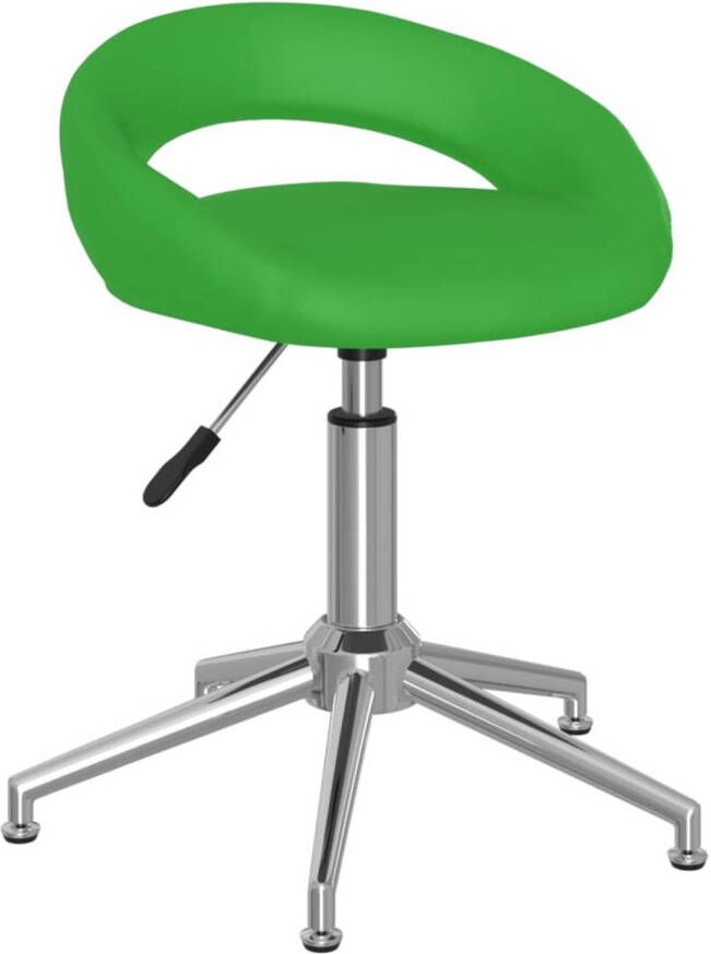VIDAXL Kantoorstoel draaibaar kunstleer groen