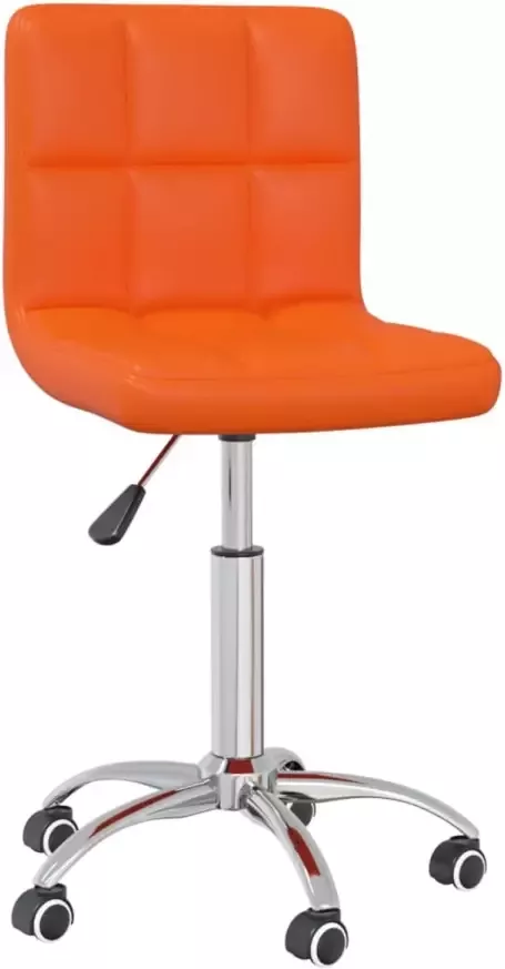 VidaXL Kantoorstoel draaibaar kunstleer oranje - Foto 1