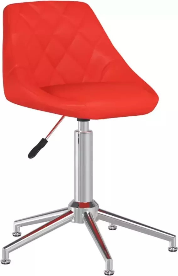 VidaXL Kantoorstoel draaibaar kunstleer rood