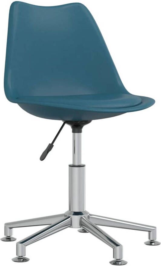 VIDAXL Kantoorstoel draaibaar kunstleer turquoise