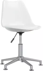 VIDAXL Kantoorstoel draaibaar kunstleer wit
