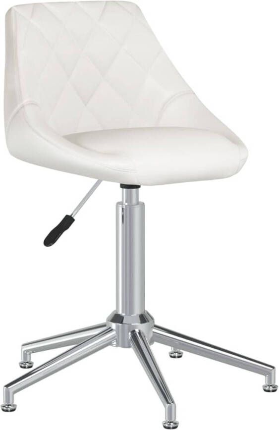 VidaXL Kantoorstoel draaibaar kunstleer wit