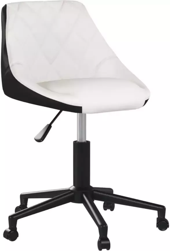 Prolenta Premium vidaXL Kantoorstoel draaibaar kunstleer wit en zwart - Foto 1