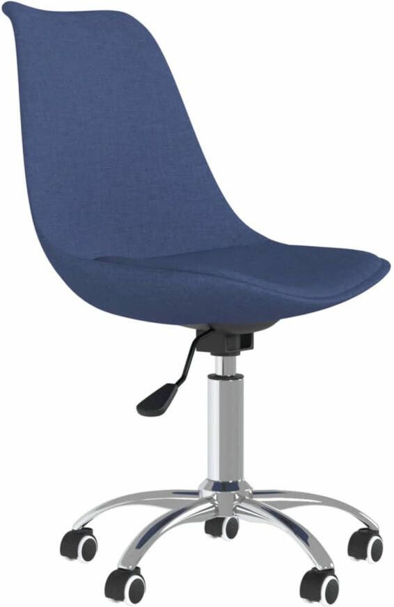 VidaXL Kantoorstoel draaibaar stof blauw