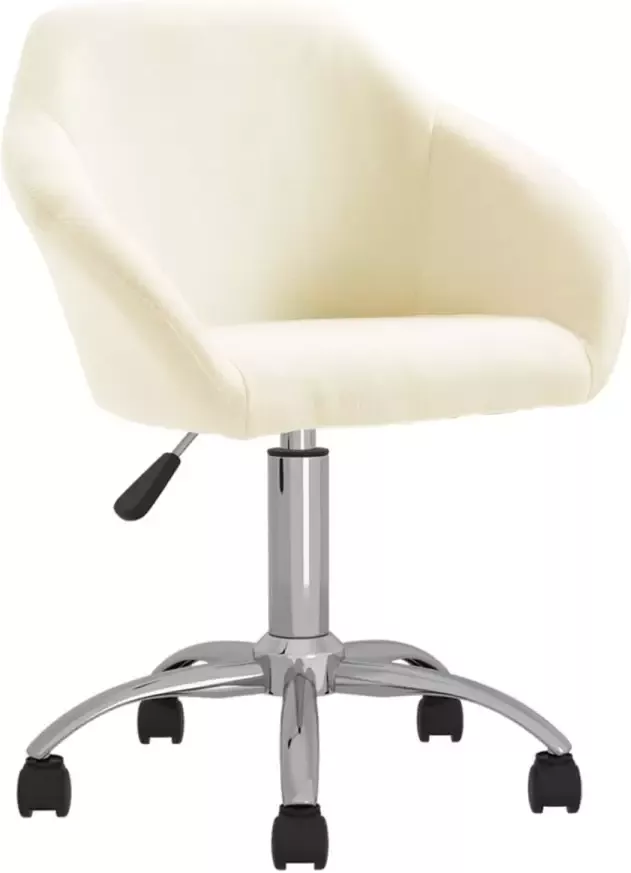 VidaXL Kantoorstoel draaibaar stof crèmekleurig