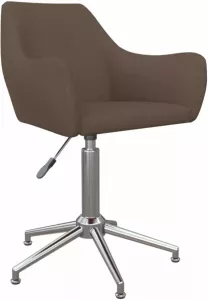 VidaXL Kantoorstoel draaibaar stof taupe