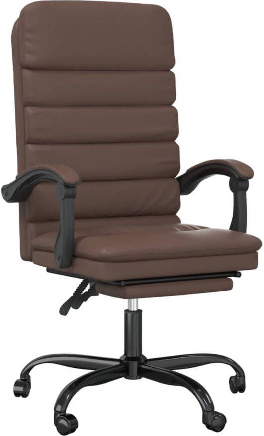 VidaXL -Kantoorstoel-massage-verstelbaar-kunstleer-bruin - Foto 1