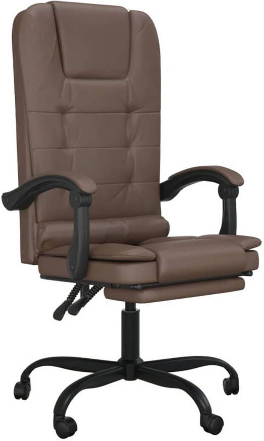 VidaXL -Kantoorstoel-massage-verstelbaar-kunstleer-bruin - Foto 1