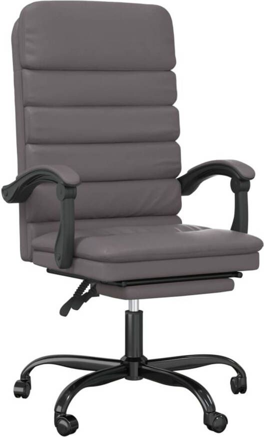 VidaXL -Kantoorstoel-massage-verstelbaar-kunstleer-grijs - Foto 1