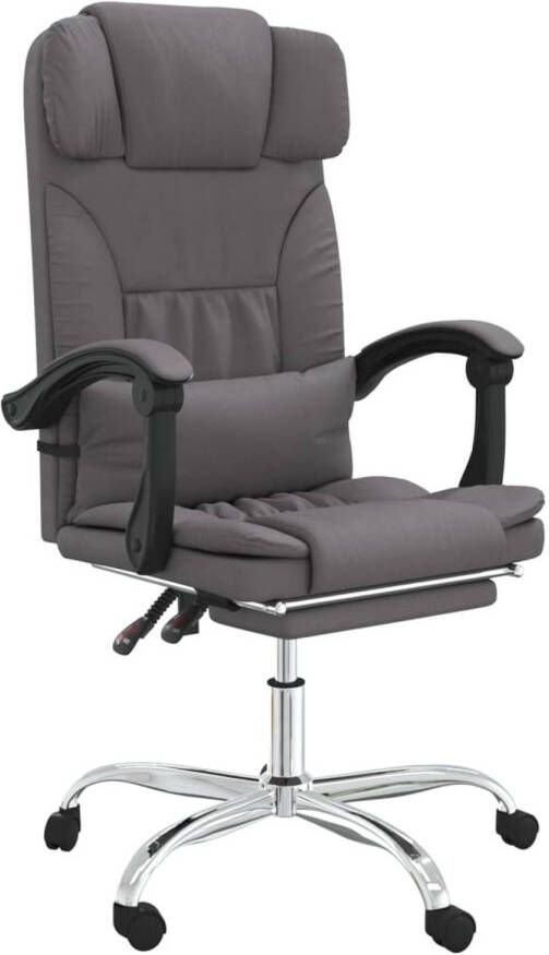 VidaXL -Kantoorstoel-massage-verstelbaar-kunstleer-grijs