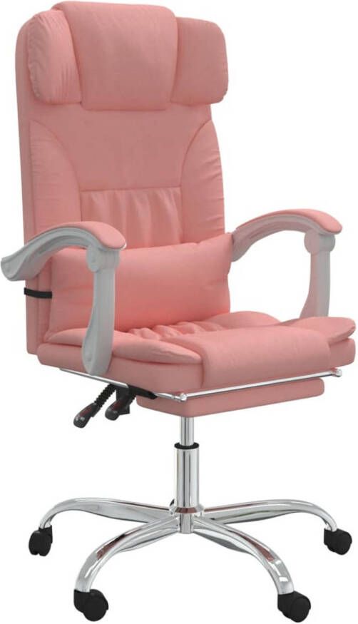 VidaXL -Kantoorstoel-massage-verstelbaar-kunstleer-roze - Foto 1
