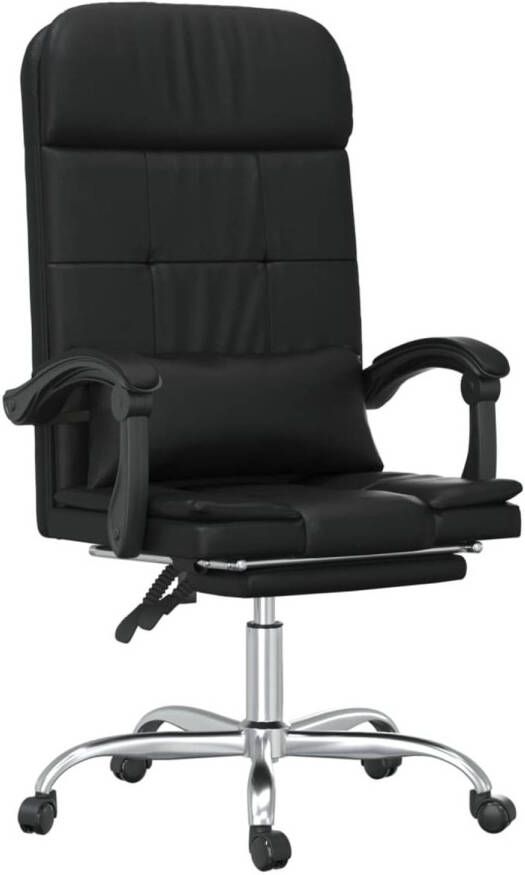 VidaXL -Kantoorstoel-massage-verstelbaar-kunstleer-zwart - Foto 1
