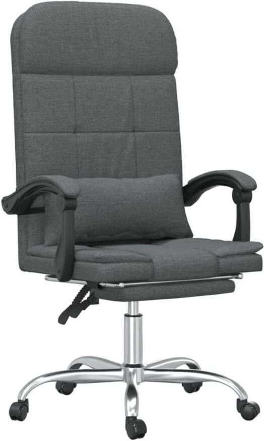 VidaXL -Kantoorstoel-massage-verstelbaar-stof-donkergrijs