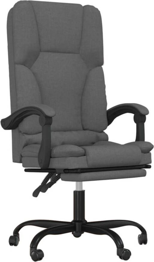 VidaXL -Kantoorstoel-massage-verstelbaar-stof-donkergrijs - Foto 1