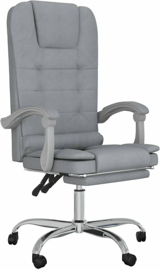 VidaXL -Kantoorstoel-massage-verstelbaar-stof-lichtgrijs - Foto 1