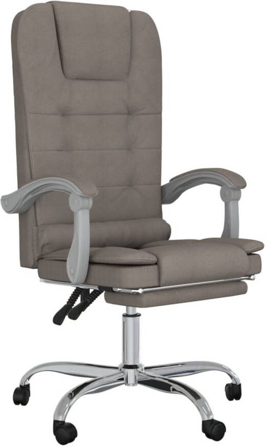 VidaXL -Kantoorstoel-massage-verstelbaar-stof-taupe - Foto 1