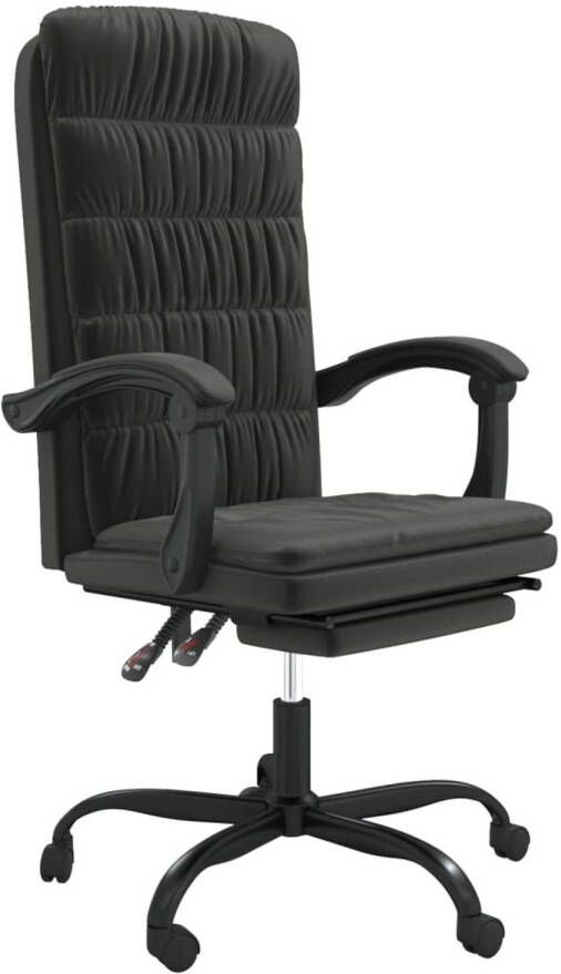 VidaXL -Kantoorstoel-verstelbaar-fluweel-zwart